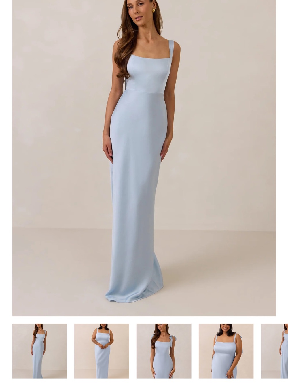 Park & Fifth Powder Blue Satin Albright Dress